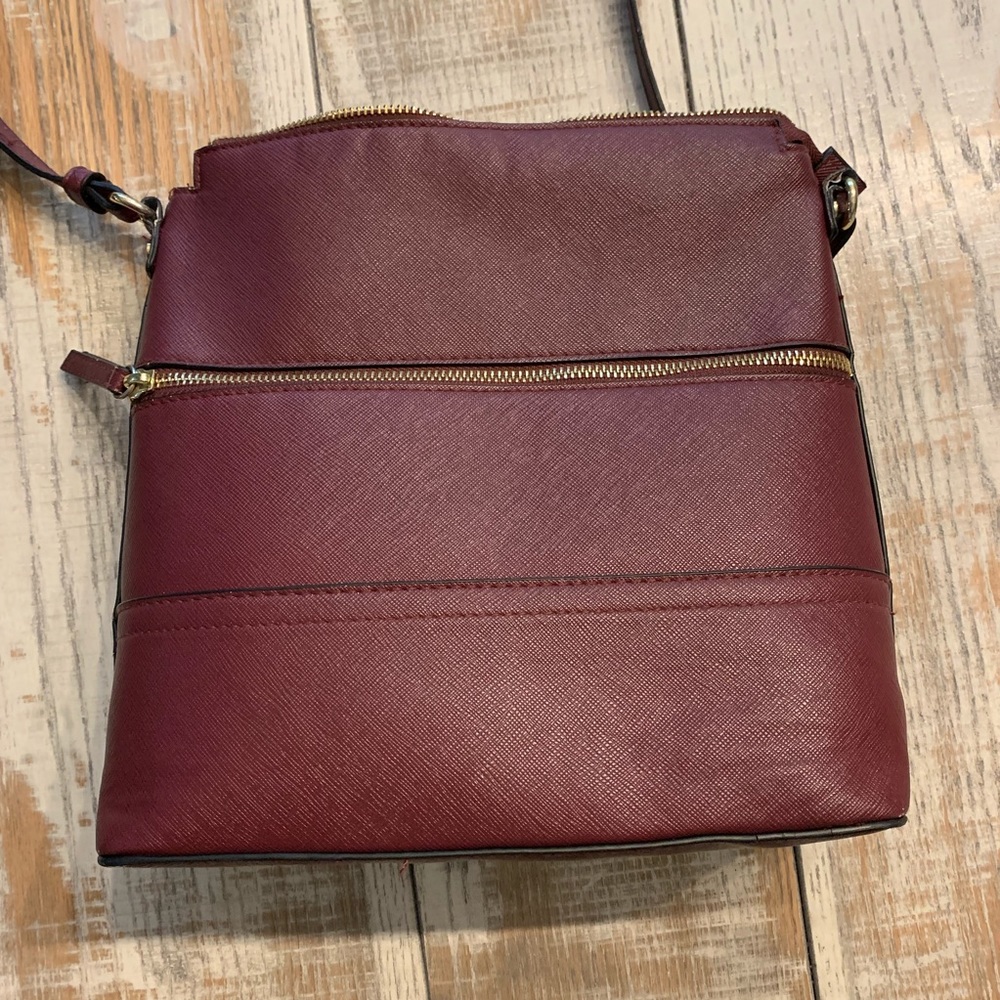 Maroon crossbody purse